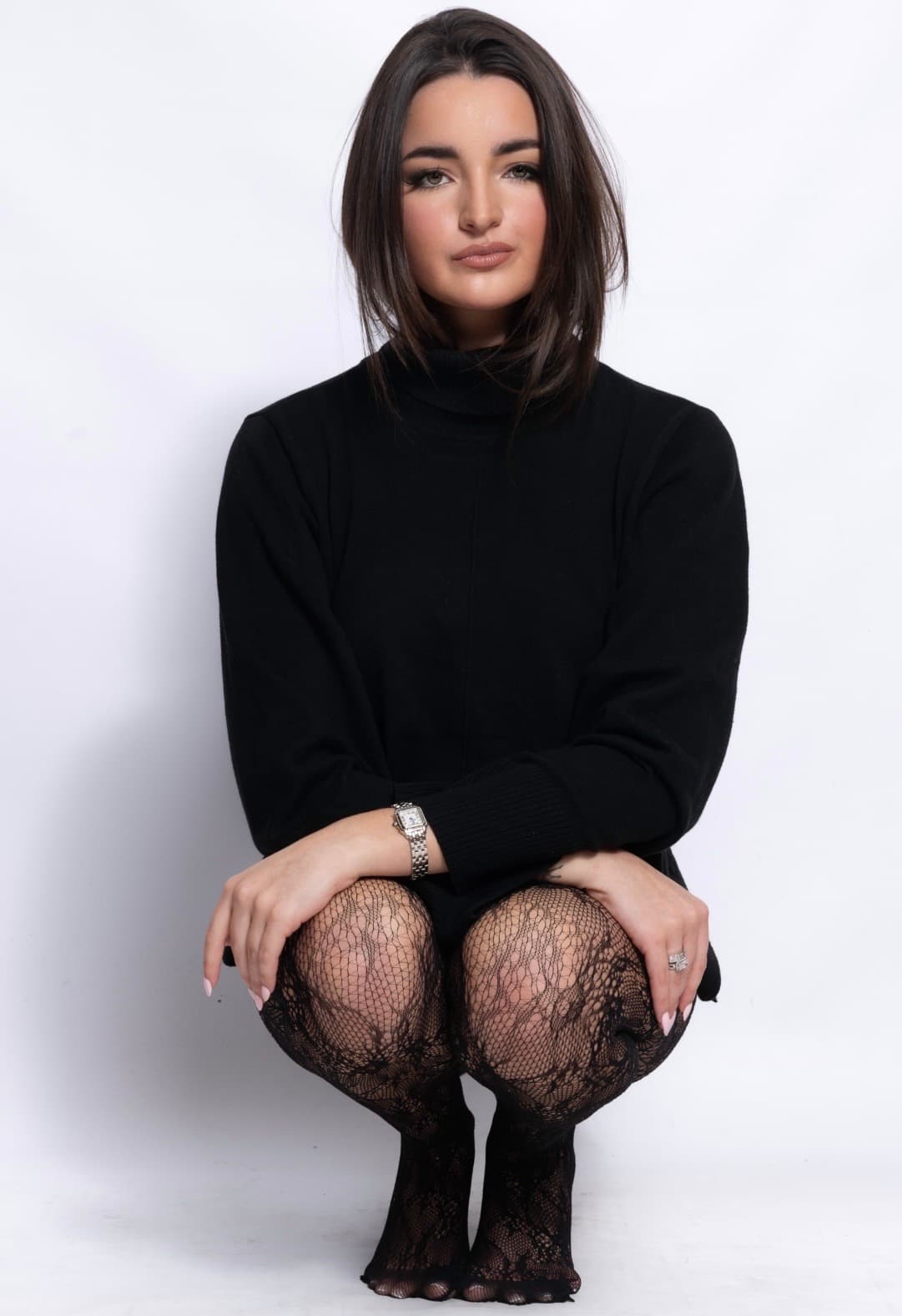 Fashion — Col roulé noir, studio